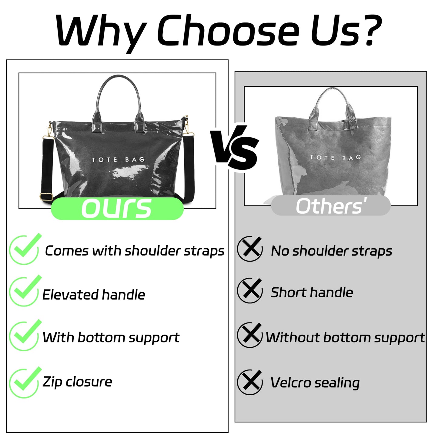 GISMTR Large PVC Tote Bag