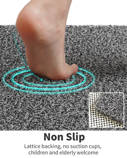 Non Slip Shower Mat, Comfortable Bath mat for Textured Surface,Quick Drying Easy Cleaning Shower Floor Mat for Wet Area,Without Suction Cups Pink 24 x 24