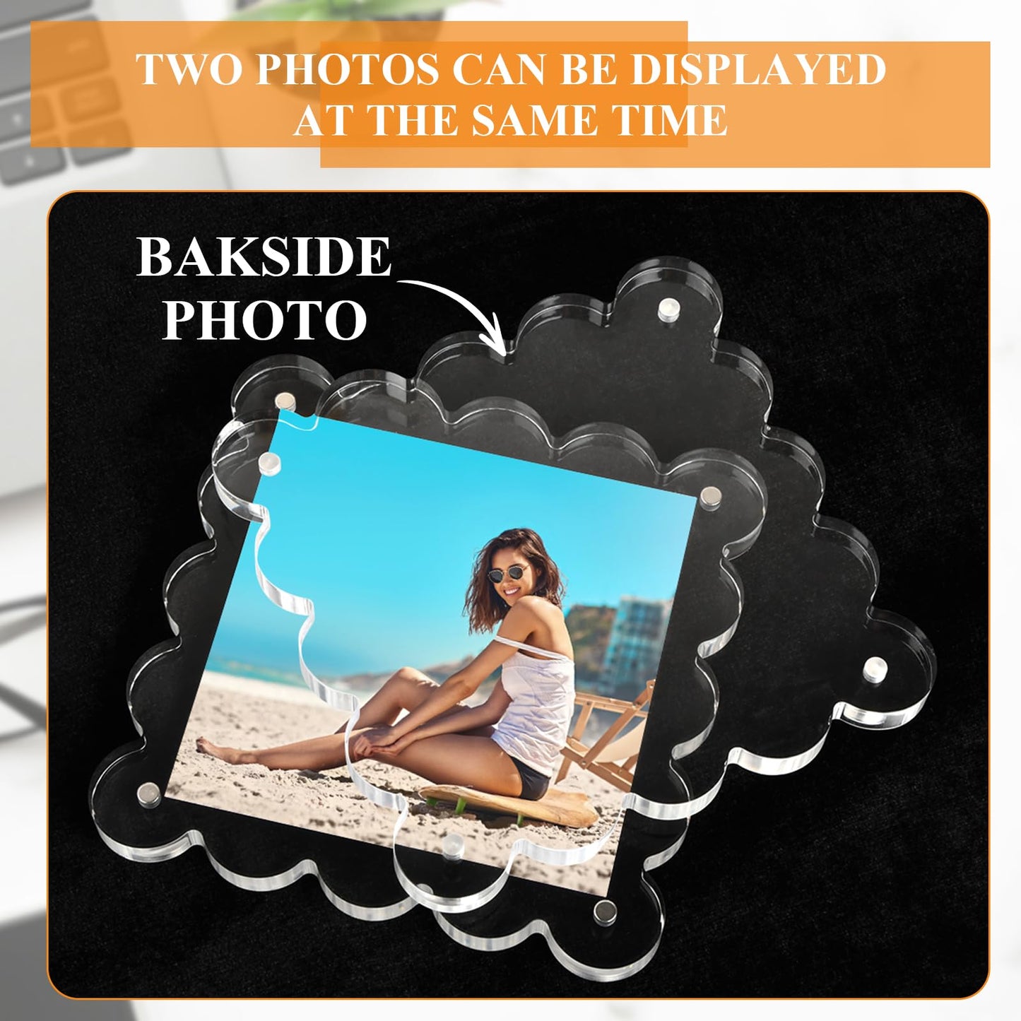 Chivalral 3 Pack 4x6 Acrylic Picture Frame, Double-Sided Tabletop Display