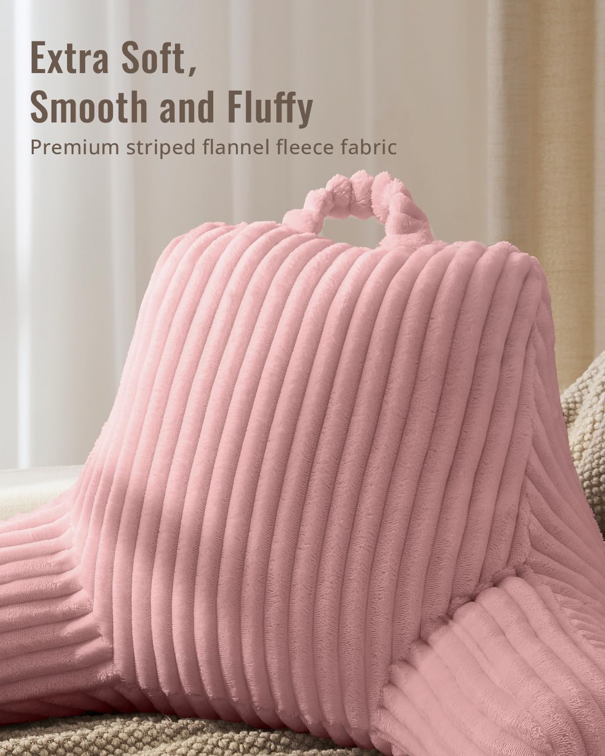 Blissful Diary Reading Pillow, Backrest Pillow with Shredded Memory Foam