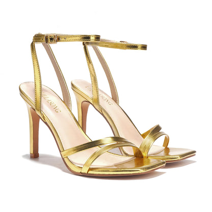 LULLASONG Strappy Ankle Strap High Heels