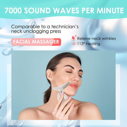 Facial Massager Face and Neck, Face 𝖲 culpting Wand Tool with 7 Color - Birthday, Christmas, Mothers Day, Valentines Day Gifts for Her Women Mom Best Friend Wife Teacher (White)