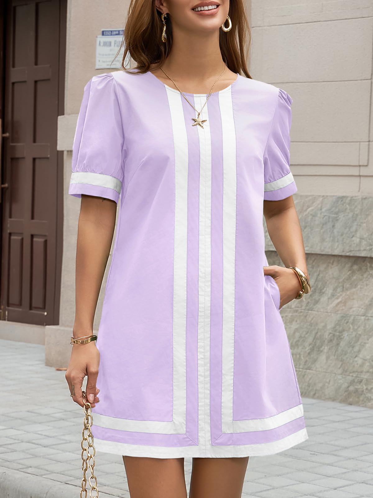 Wenrine Womens Summer Mini Dress