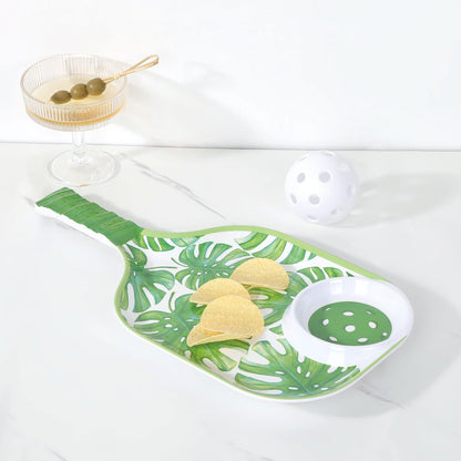 UPware Lovely Lemon Melamine Chip and Dip Snack Tray