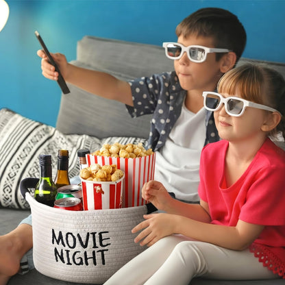 Yungyan Halloween Movie Night Supplies Snack Tray, Orange Gift Basket