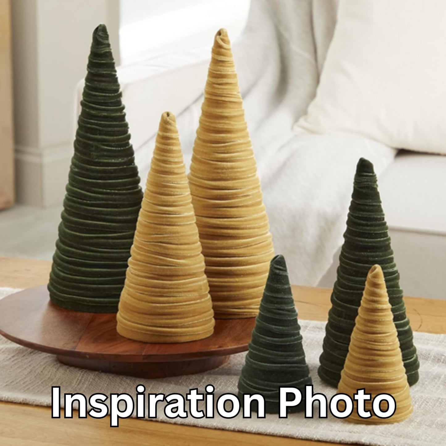 Your Heart's Content Red Velvet Trees Set of 3, Winter Wedding Centerpiece, Valentine Tabletop Tree Decor, Cozy Handmade Romantic Home Decor, Bookshelf Accent, Gift for (Red)