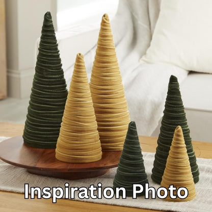 Your Heart's Content Red Velvet Trees Set of 3, Winter Wedding Centerpiece, Valentine Tabletop Tree Decor, Cozy Handmade Romantic Home Decor, Bookshelf Accent, Gift for (Red)