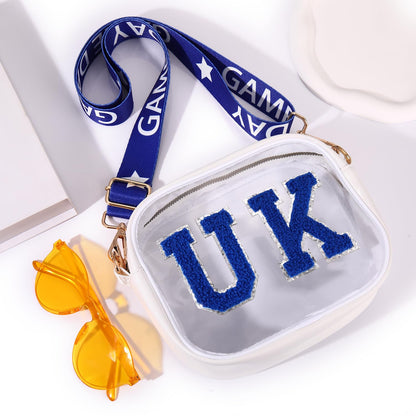 Game Day Clear Bag for Women Football Stadium Approved Clear Crossbody Purse Game Day Accessories Outfits