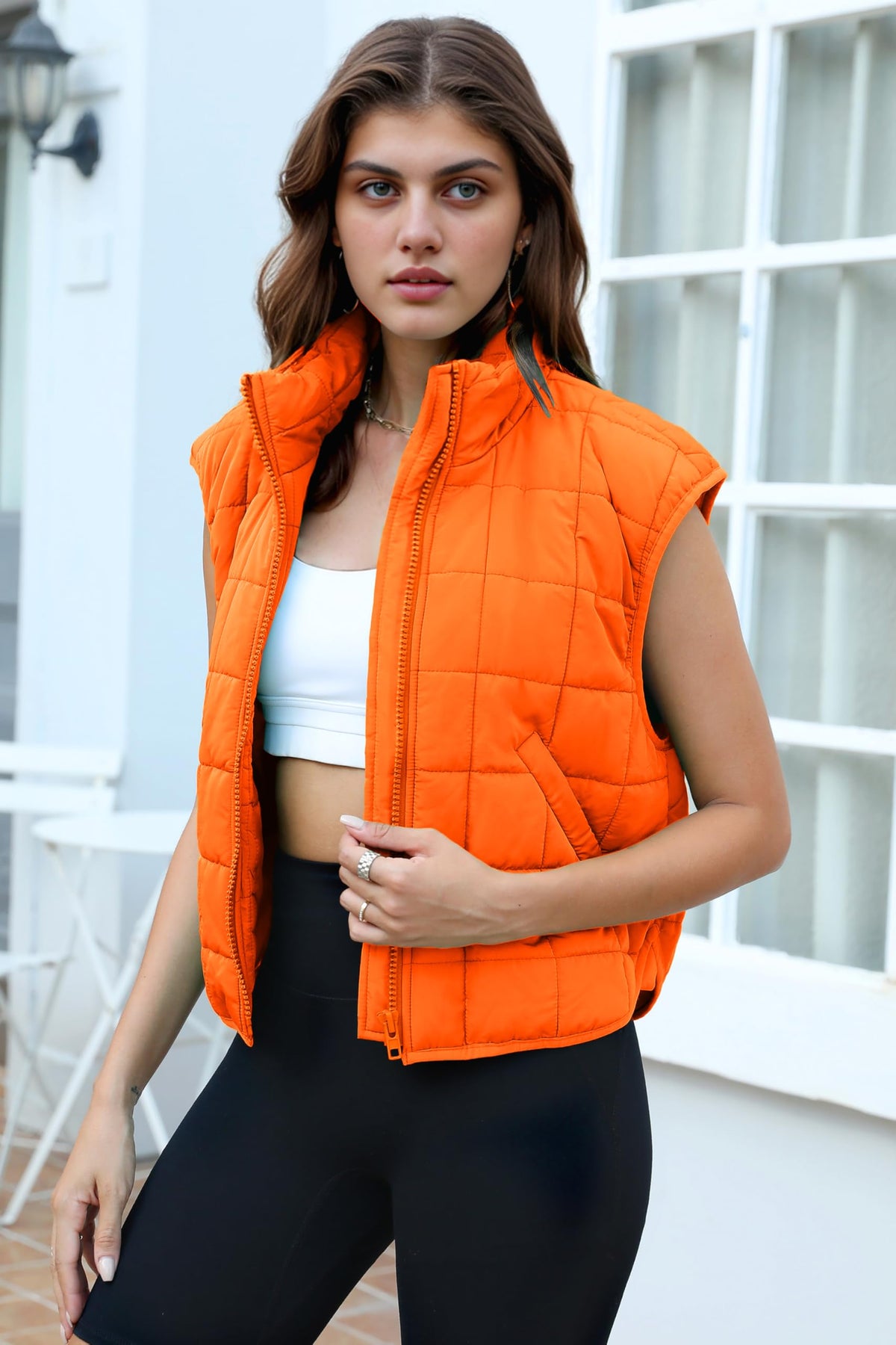 Zeagoo Womens Puffer Vest Ladies Sleeveless Zip Up Outerwear