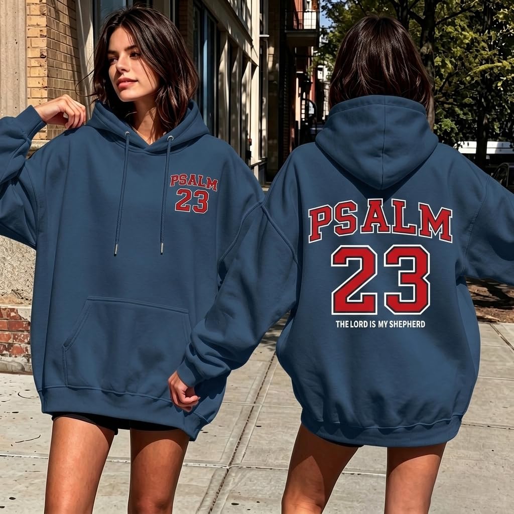 Christian Hoodies for Women Psalm 23 Sweatshirt