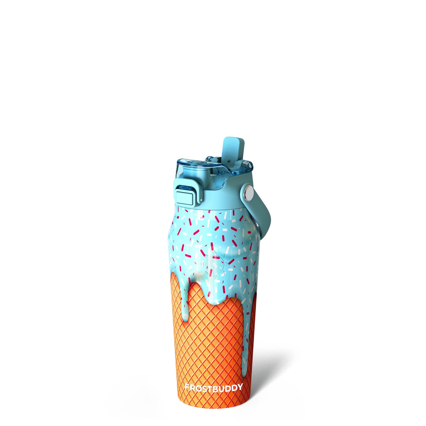 Frost Buddy 24oz Insulated Water Bottle - Straw & Chug Lid - Leak-Proof | Sip-or-chug dual lid | Ice-cold for 24+ hours | Cup-holder friendly