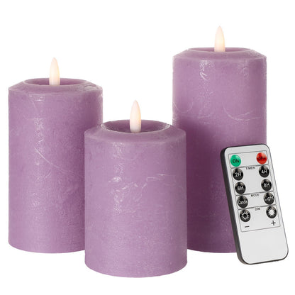 ANGELLOONG Gold Candles for Bathroom Decor, Glass Flameless Candles with Remote, Battery Operated LED Pillar Fake Candles with Timer for Christmas Home Fireplace Mantle Fall Decor