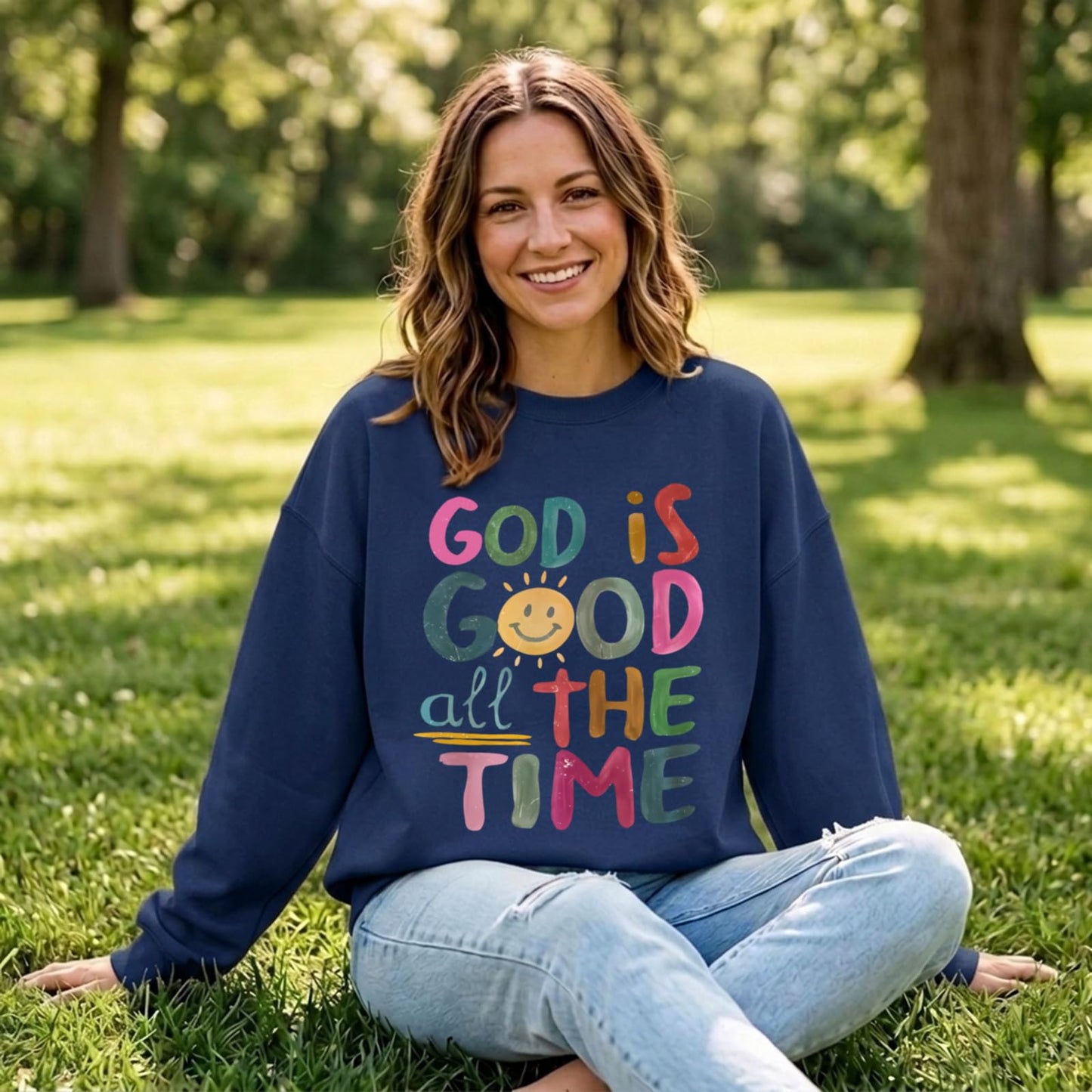 BeWithYou Christian Sweatshirts for Women -God is Good