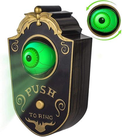 Halloween Decoration, Halloween Doorbell, Haunted Doorbell Animated Eyeball Halloween Decor with Spooky Sounds, Haunted House Halloween Prop Decoration