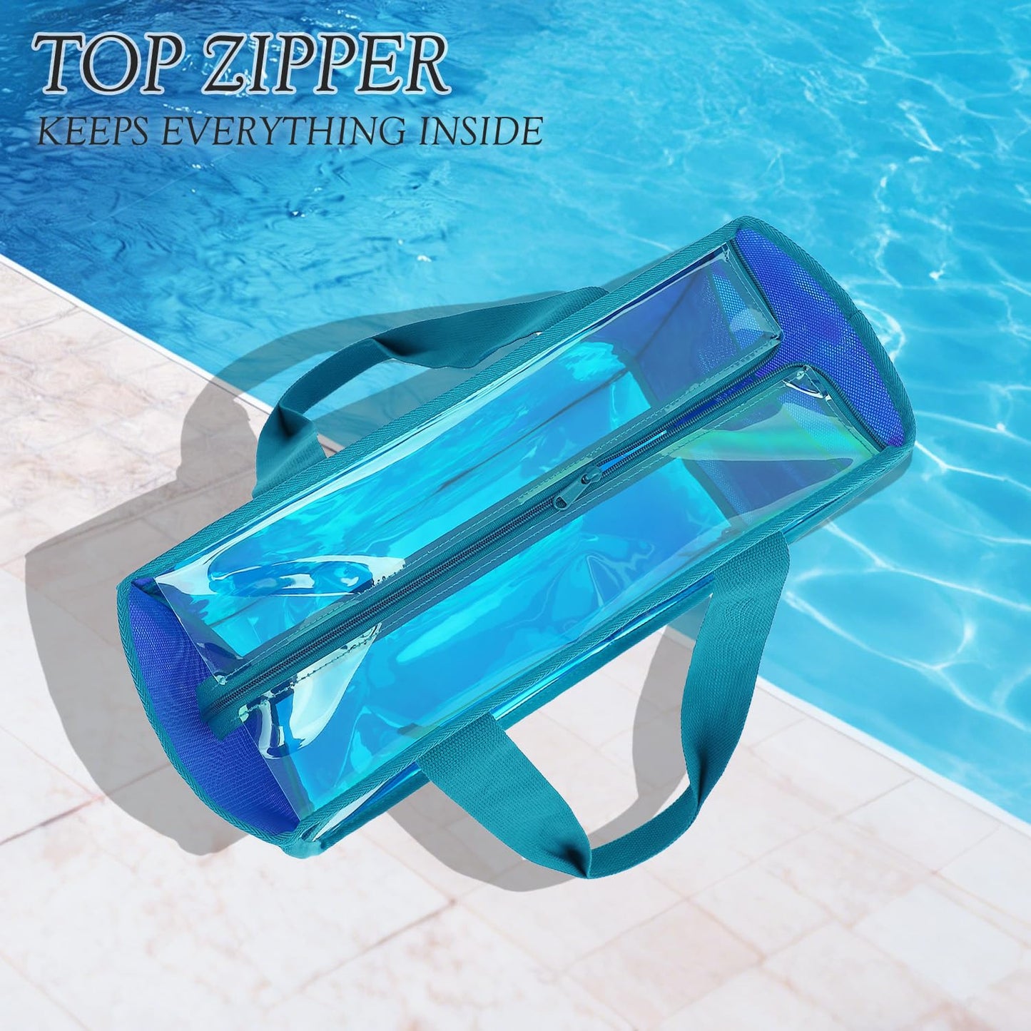 Fammart Iridescent Clear Beach Bags (Waterproof)