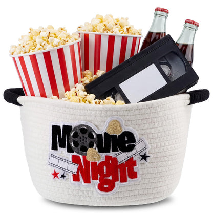 Yungyan Halloween Movie Night Supplies Snack Tray, Orange Gift Basket