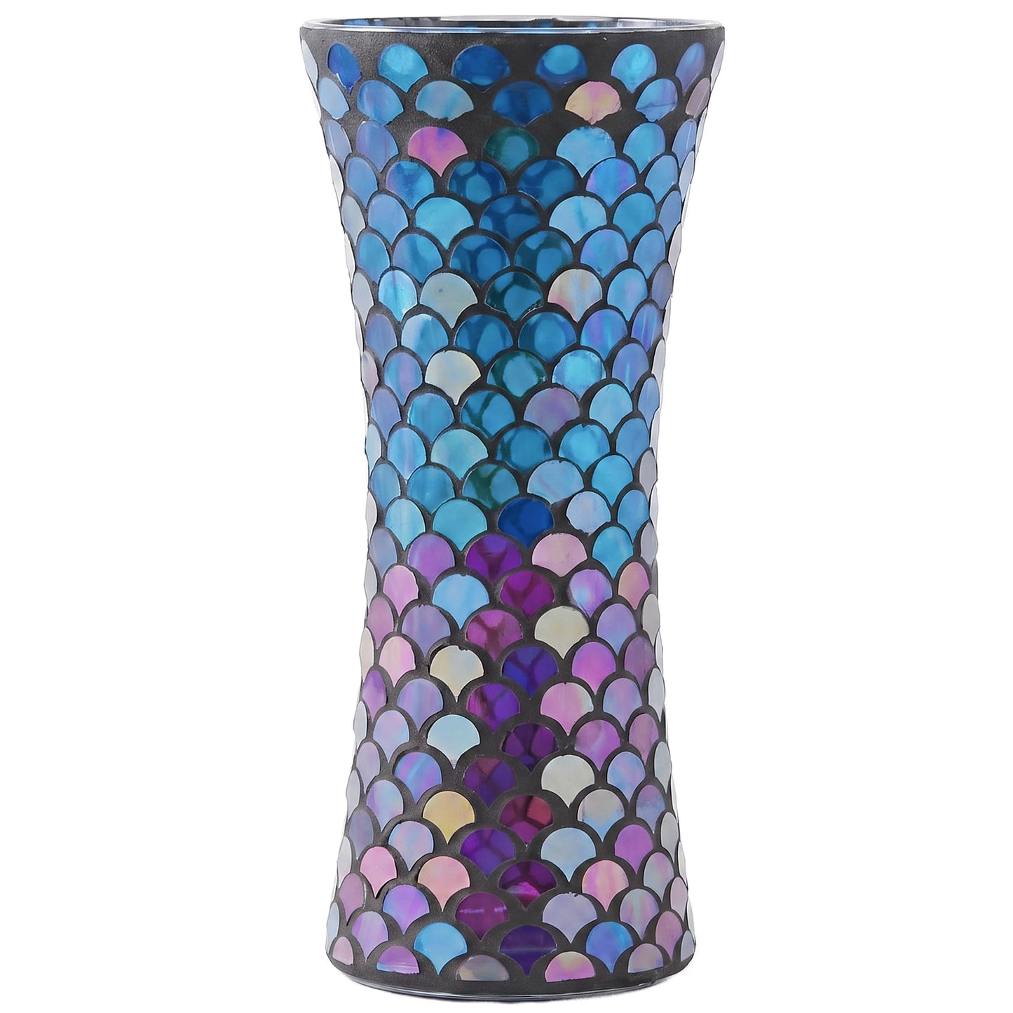 11.6" H Purple Red Mosaic Vase