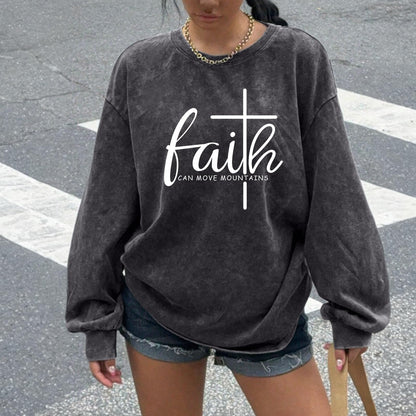 Christian Shirts for Women Faith Can Move Mountains