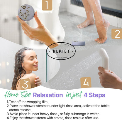 Blriet Shower Steamers Aromatherapy Relief Gifts for Women Teen Girls 8 ct