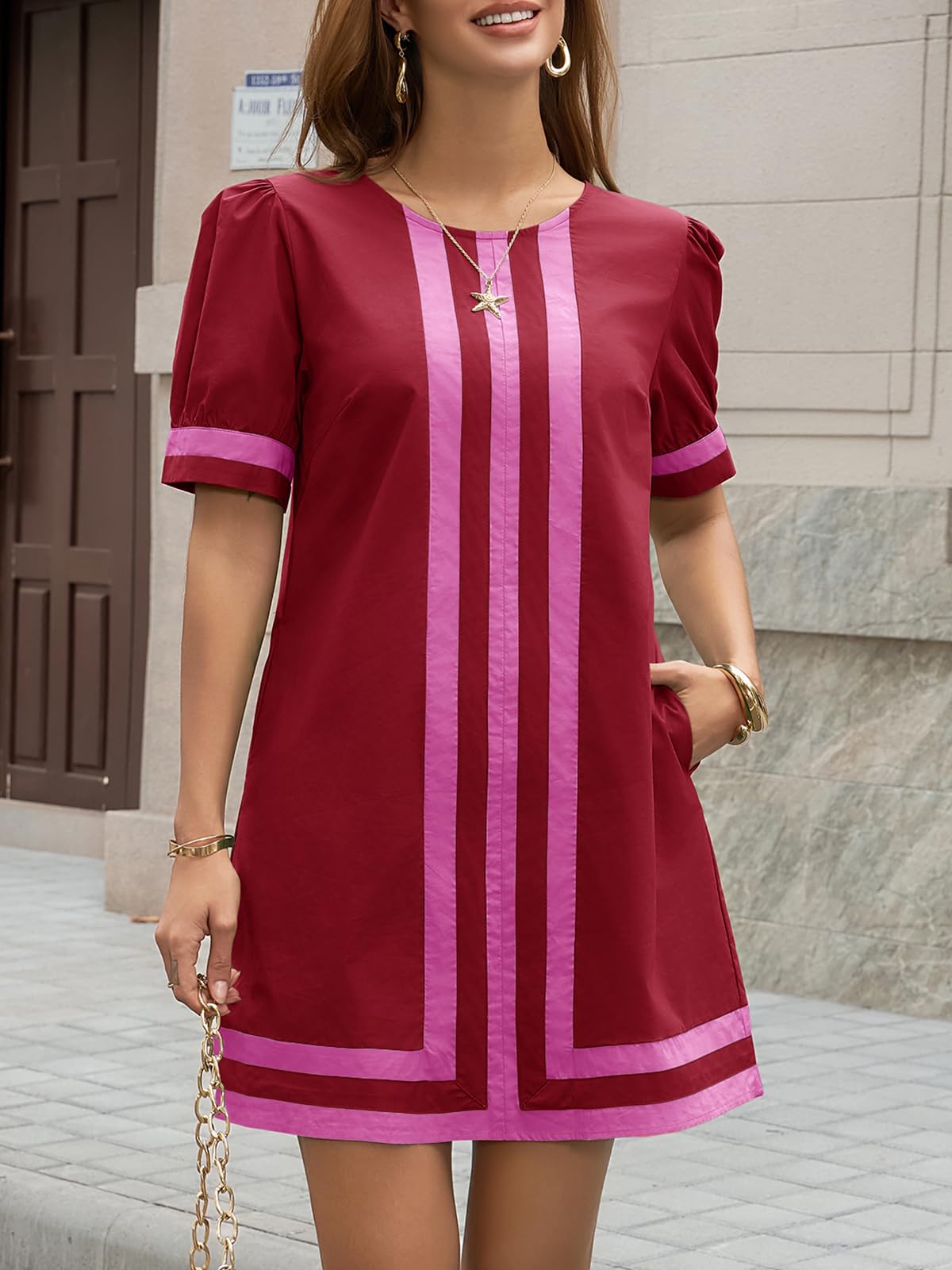 Wenrine Womens Summer Mini Dress