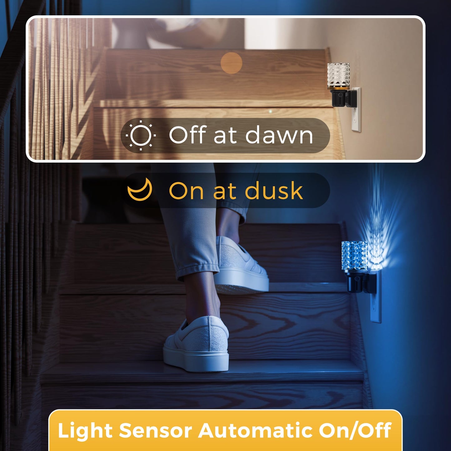 L LOHAS LED Night Light, Modern Night Lights Plug into Wall | 2 Pack