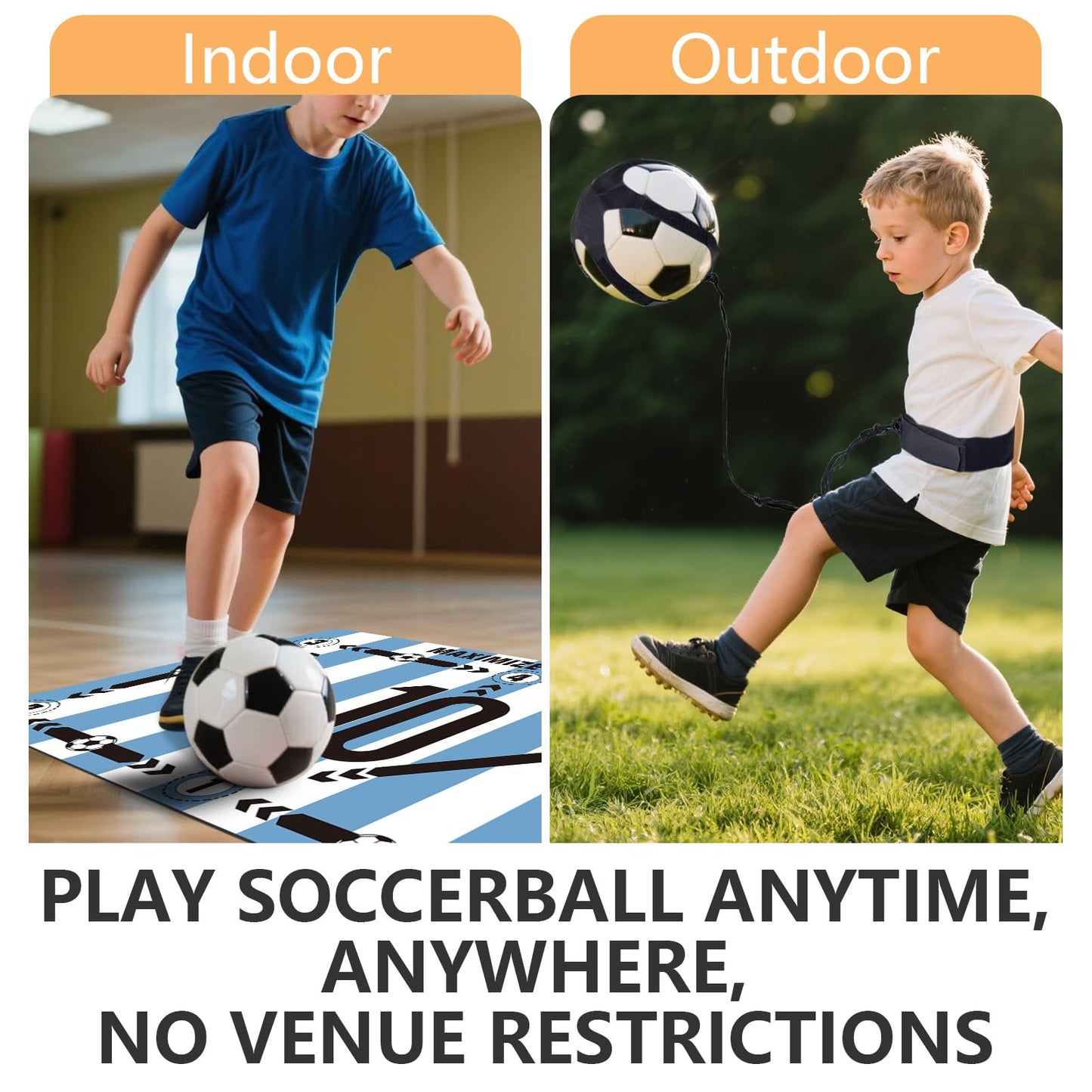 Soccer training mat,Soccer training equipment accessories for All Ages to Improve Speed Strength Agility and Coordination,Anti-Slip/Silent Mat