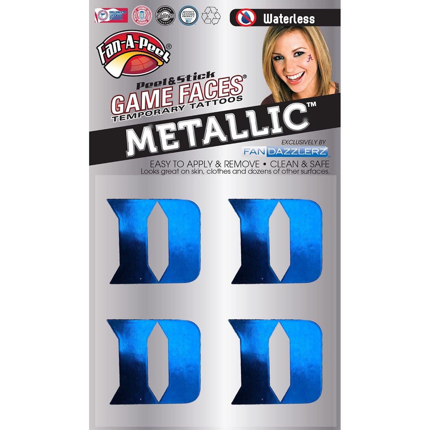 Alabama Waterless Temporary Tattoos - Hypoallergenic Peel and Stick Waterproof Temporary Tattoos - Officially Licensed