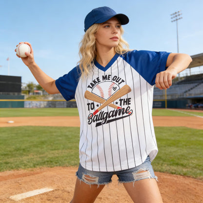 Baseball Mom Shirts for Women V Neck Baseball Stripe Outfits