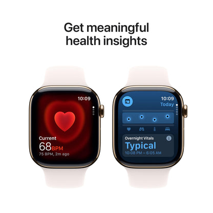 Apple Watch Series 11 [GPS 42mm] Smartwatch with Rose Gold Aluminum Case with Light Blush Sport Band - S/M. Sleep Score, Fitness Tracker, Health Monitoring, Always-On Display, Water Resistant