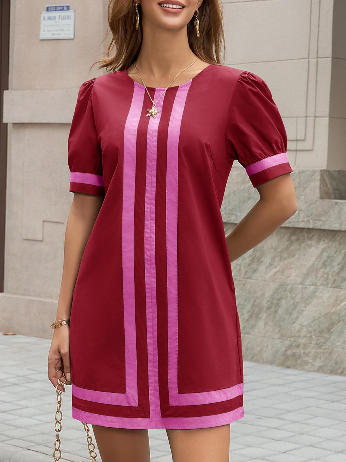 Wenrine Womens Summer Mini Dress