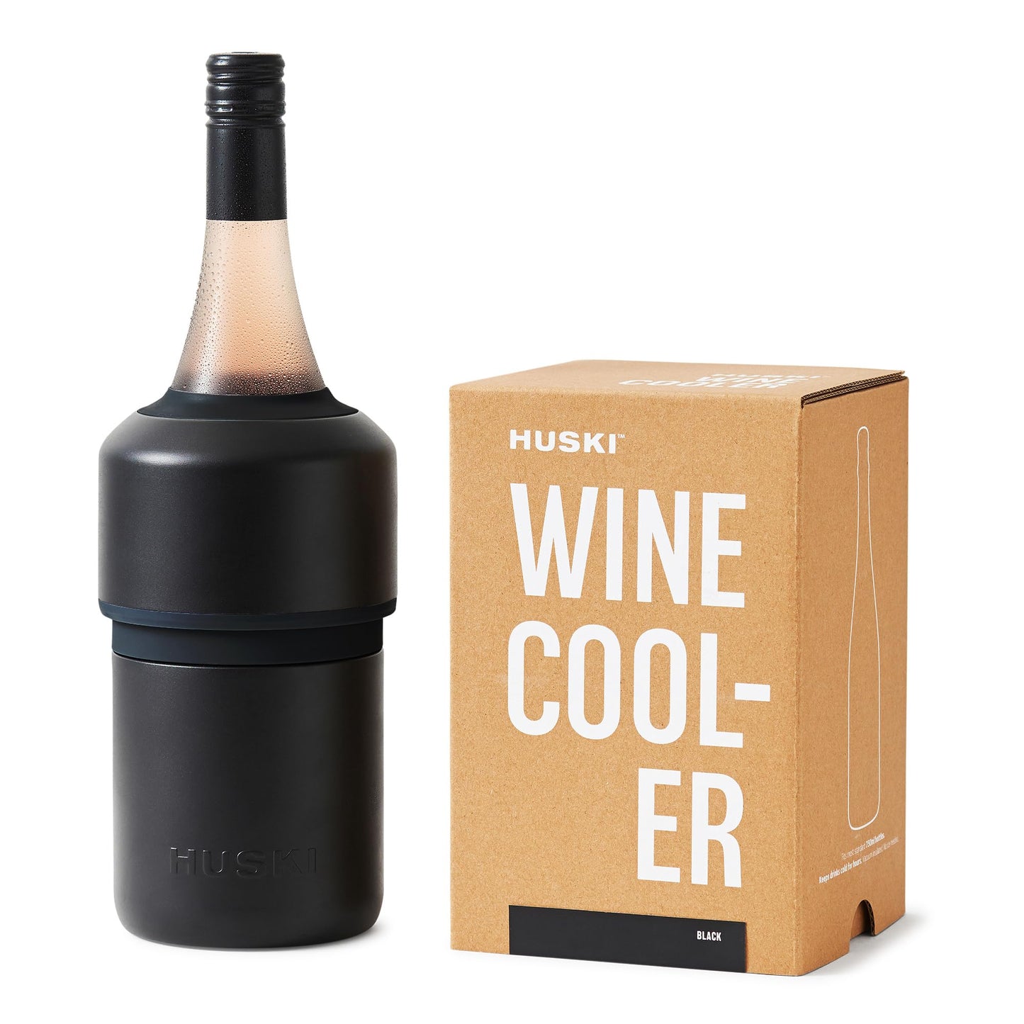 Huski Wine Chiller | Award Winning Iceless Design | Keeps Wine Cold up to 6 Hours | Wine Accessory | Next Generation Ice Bucket | Fits Some Champagne Bottles | Perfect Gift for Wine Lovers (Champagne)