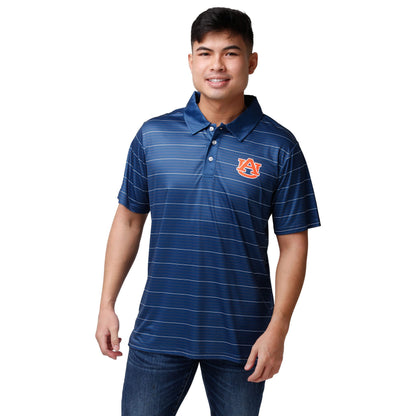 FOCO NCAA Mens NCAA College Team Logo Striped Polyester Polo Short Sleeve Shirt
