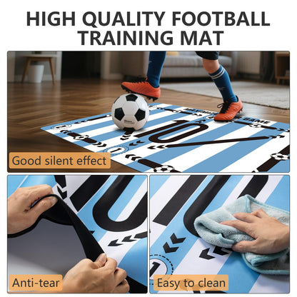 Soccer training mat,Soccer training equipment accessories for All Ages to Improve Speed Strength Agility and Coordination,Anti-Slip/Silent Mat