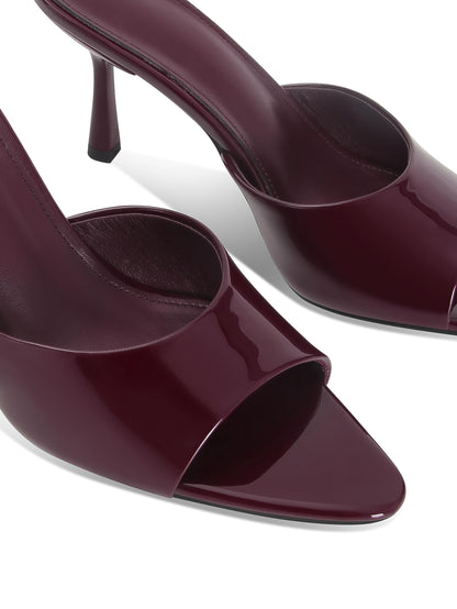 High Heel Mules - Pointed Open Toe Slip On