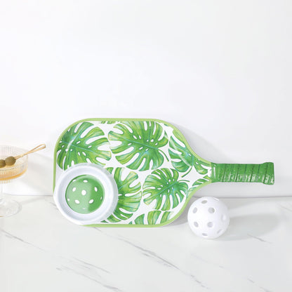 UPware Lovely Lemon Melamine Chip and Dip Snack Tray