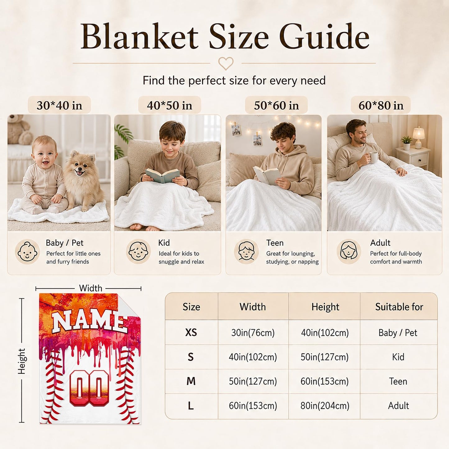 Kids Blanket Custom Baseball Blankets, Splashed Ink Throw Bed Travel