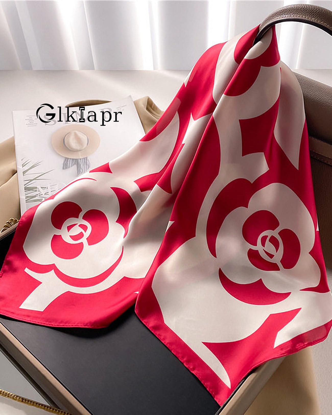 Satin Bandana Headscarf for Women Silky Hair Scarves for Fashion Lightweight