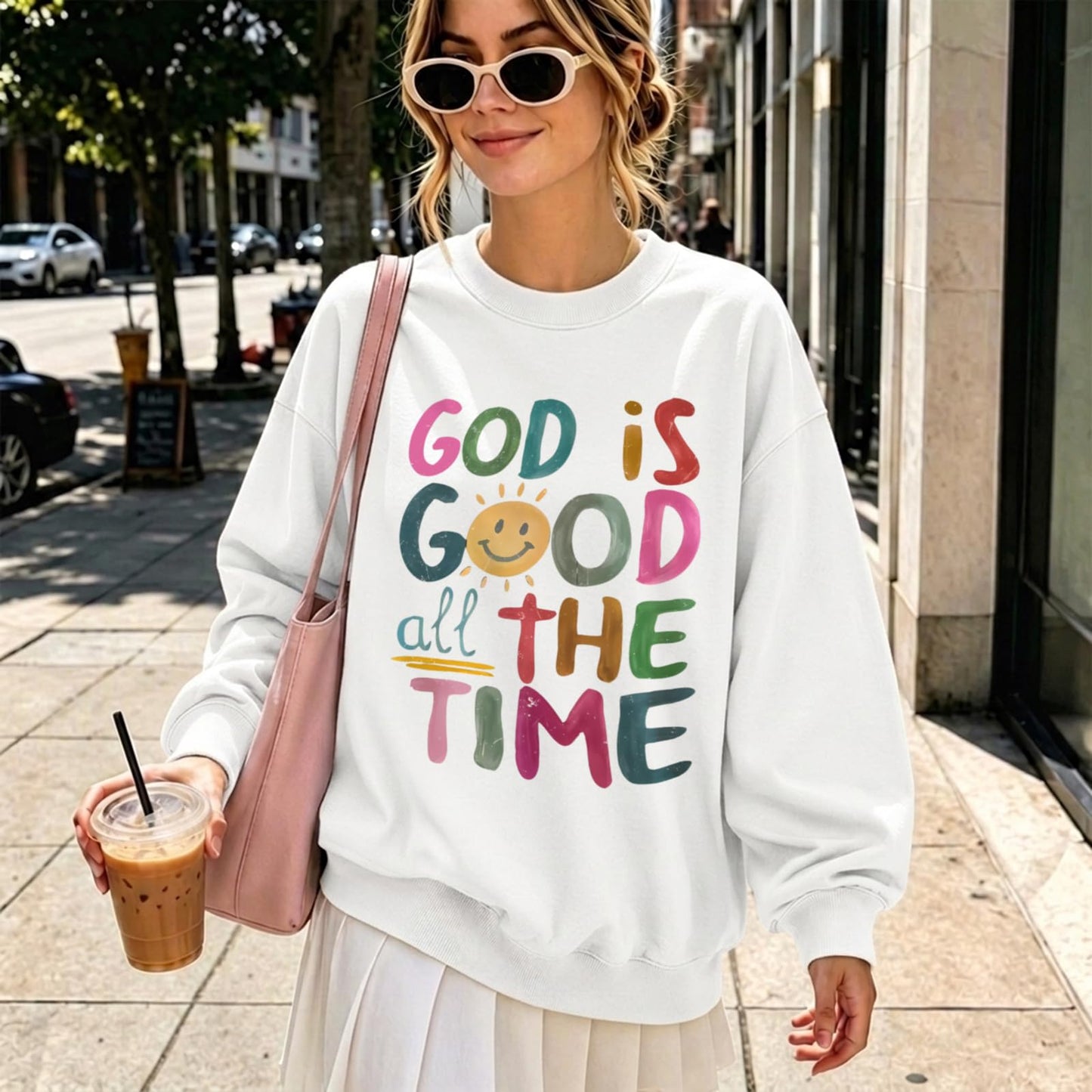 BeWithYou Christian Sweatshirts for Women -God is Good