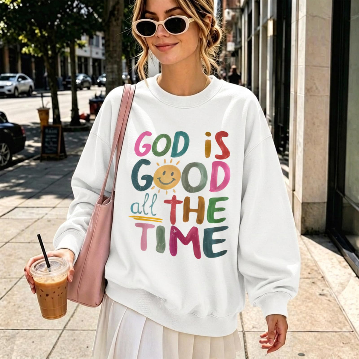 BeWithYou Christian Sweatshirts for Women -God is Good