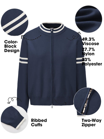 EXLURA Women Long Sleeve Zip Up