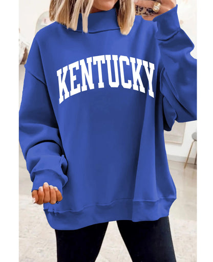 SELINK Womens Double Printed Reversible Mock Neck Sweatshirts Pullover Tops
