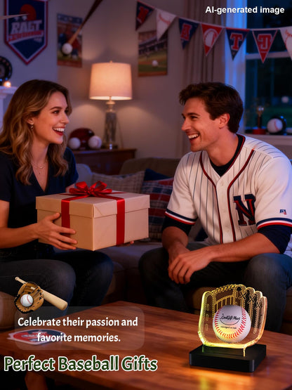 CoolGift Mart Light Up Baseball Glove Display Stand