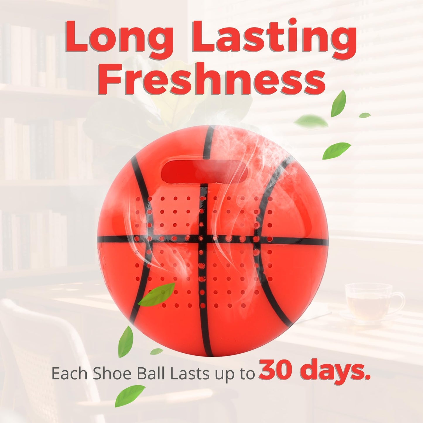Knixmax Shoe Deodorizer Balls Odor Eliminator for Sneakers 6 Pack Baseball