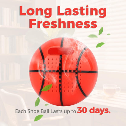 Knixmax Shoe Deodorizer Balls Odor Eliminator for Sneakers 6 Pack Baseball