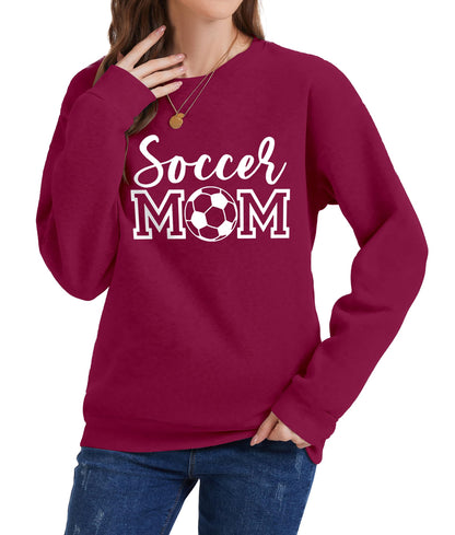 Womens Soccer Mom Sweatshirt Soccer Graphic Shirts Football Outfits