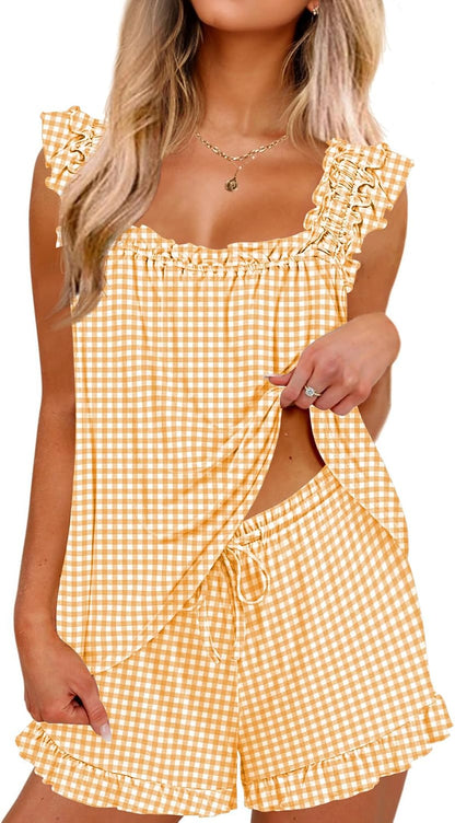 Ekouaer Pajama Set - 2 Piece Ruffle