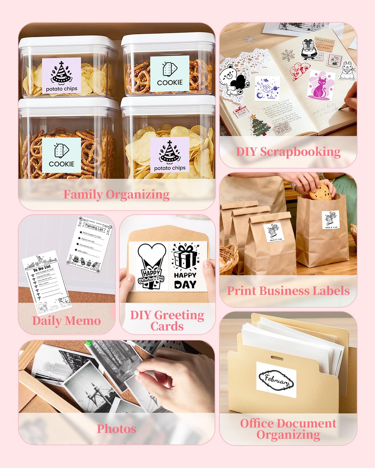 Memoking Mini Printer - Sticker Printer T02 Inkless Sticker Maker Machine