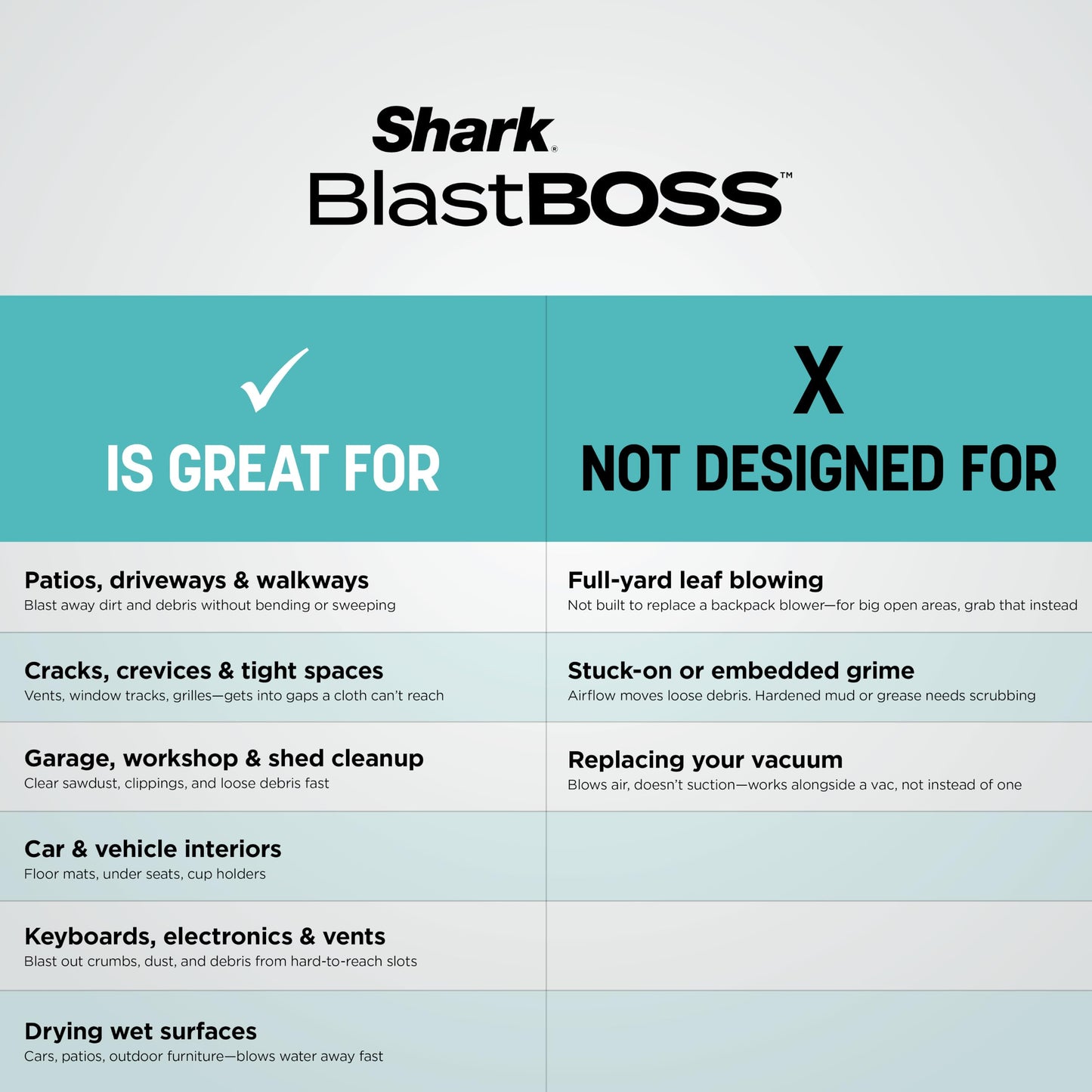 Shark BlastBoss, All-in-One Air Blasting System with BlastBroom, AB2111