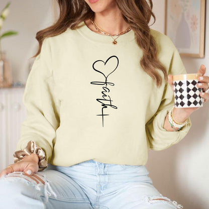 KIEKIECOO Faith Christian Sweatshirts
