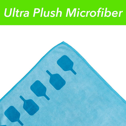 Pickleball Towel – Microfiber Sports Towel with Pickleball Pattern – Quick-Dry Sweat Towel for Pickleball Players, Accessories & Gifts (Teal Pickleball Paddles)